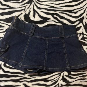 denim minii skort